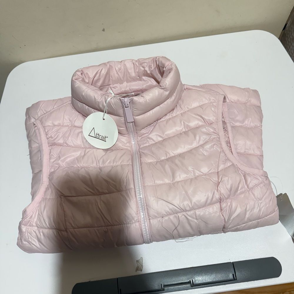 Light Pink Puffer Vest size Women S - Picture 3 of 3